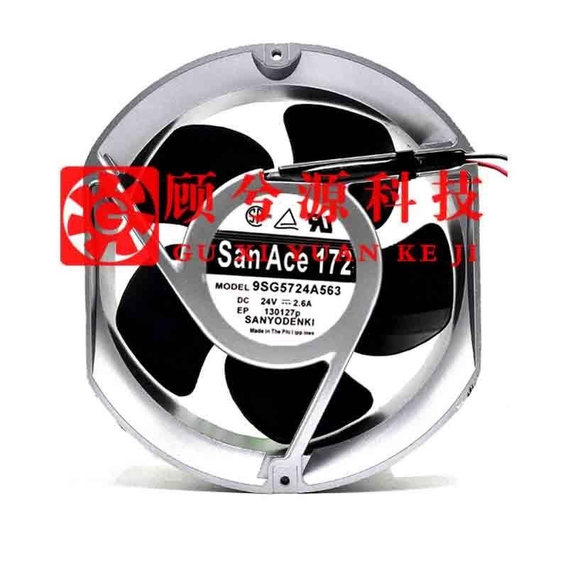 全新Sanyo三洋 9SG5724P5H61/A563 DC24V 2.6A安川變頻器專用風扇