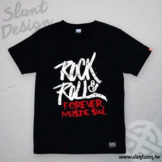 SLANT ROCK&ROLL 搖滾短袖T恤 夏日海洋音樂祭必備 MUSIC SOUL 純棉T 夏季衣著 搖滾音樂魂
