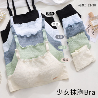 舒適內衣夏季薄款女無鋼圈小胸集中爆乳學生高中少女發育期抹胸式內衣
