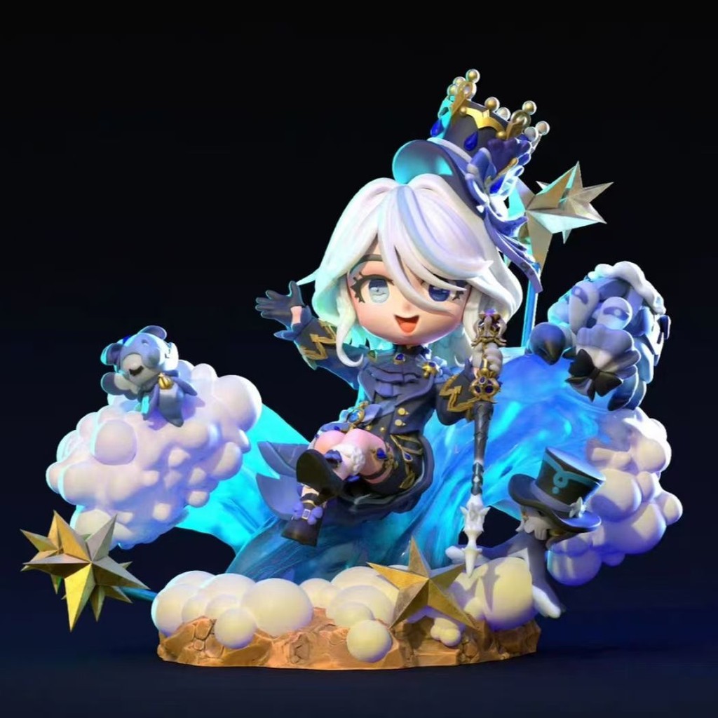 原神 芙寧娜 Q版白模3d打印gk樹脂白膜手辦模型 YAN