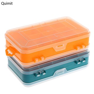 Quim工具箱透明雙面多功能收納工具箱塑膠f