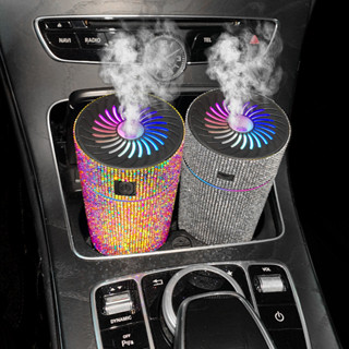 Car purifier智慧車載加濕器空氣凈化器香薰精油車內除異味汽車氛圍燈香水氧吧3.25