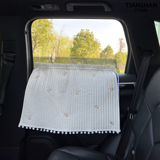 [風行汽配]AMZ 汽車遮陽簾刺繡卡通車用防晒隔熱遮光簾可愛吸盤式汽車窗簾遮陽擋