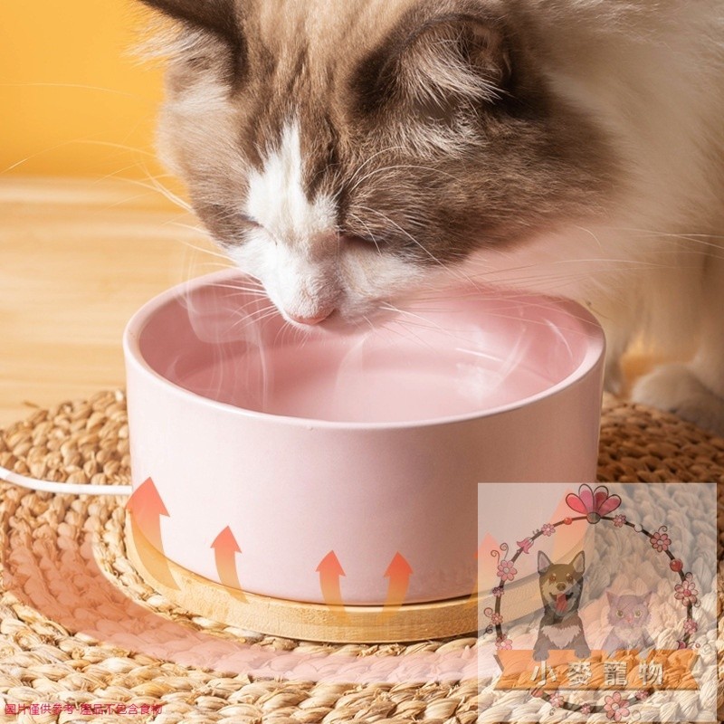 恆溫貓碗 貓咪恆溫飲水機 陶瓷水碗 狗狗溫水器 寵物水碗 冬天加熱貓碗 貓碗