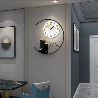 現代簡約輕奢掛鐘裝飾鐘錶時尚客廳家用北歐個性創意時鐘掛牆