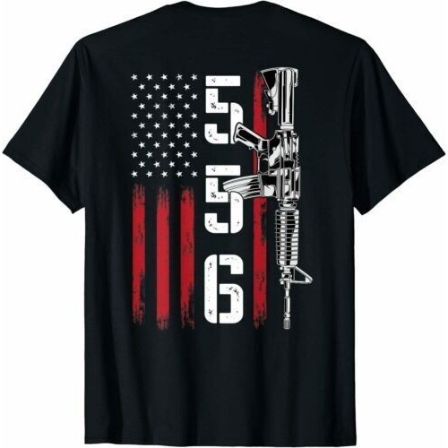 Ar 15 美國國旗 Ar15 步槍彈弓槍所有者背部 T 恤復古