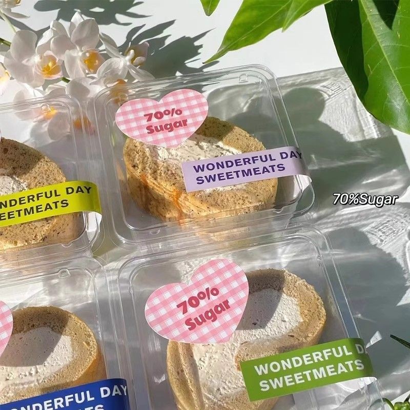 🔥台灣好貨熱賣🔥網紅蛋糕卷切塊包裝盒切件 透明瑞士甜品慕斯千層豆乳單個打包盒子