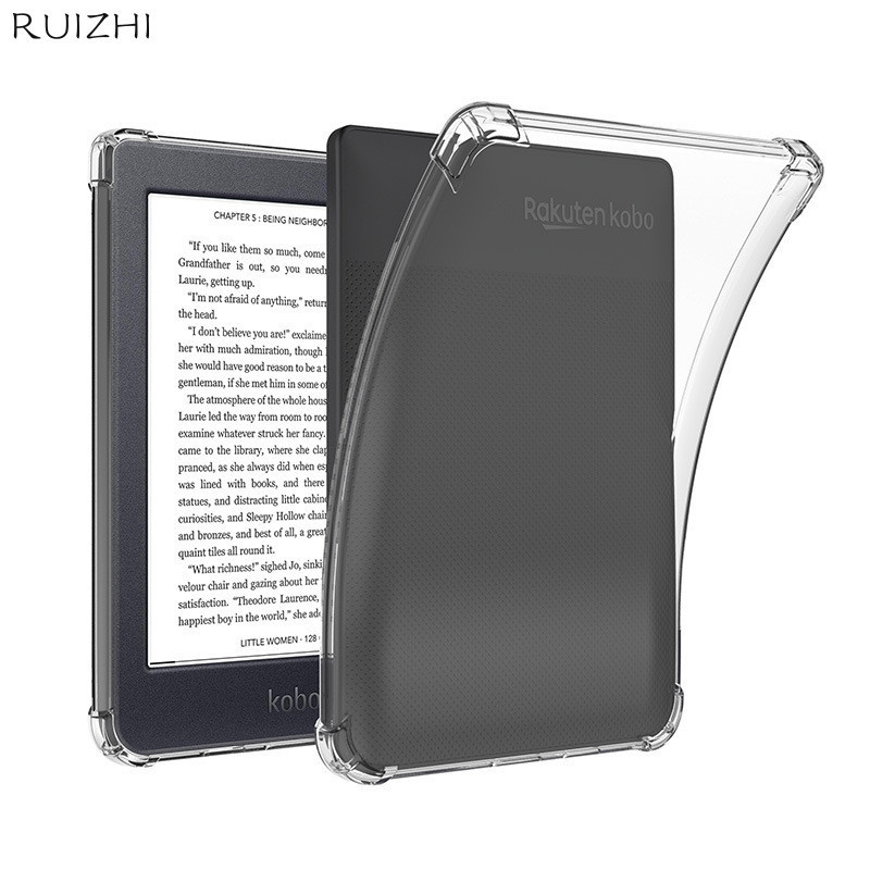 透明 TPU 軟後蓋保護殼 Funda 防震電子書閱讀器盒適用於 Kobo Nia/Kobo Clara 2E/Kobo