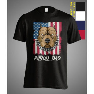 比特犬爸爸美國國旗愛國者狗父親節 4 七月 T 恤