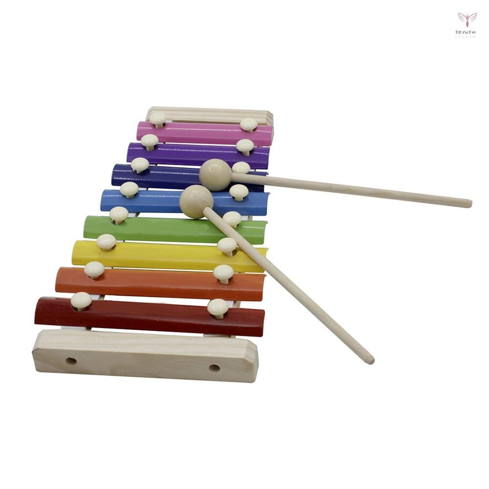 8 音符彩色木琴鍾琴帶木槌打擊樂器玩具兒童禮物