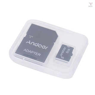 Andoer 8GB Class 10 存儲卡 TF 卡 + TF 卡適配器適用於相機車載攝像頭手機台式電腦音頻播放器