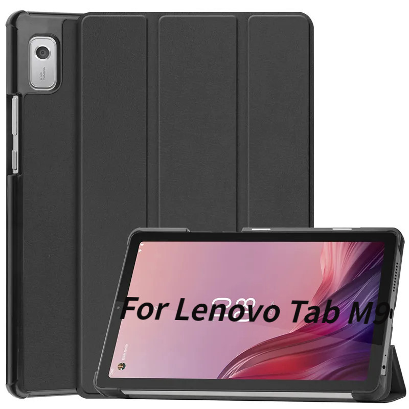 LENOVO 適用於聯想 Tab M9 M 9 2023 平板電腦保護套的三折 Funda 印刷保護套帶自動喚醒智能保護
