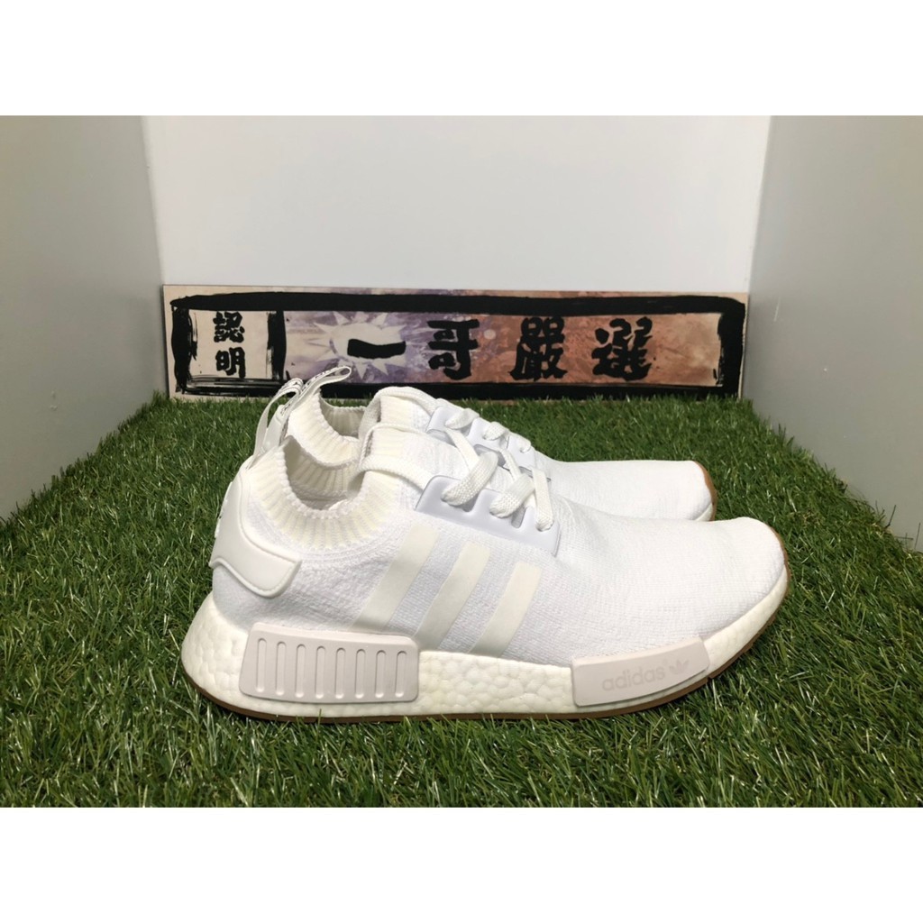 特價 ADIDAS NMD PK 針織 全白 Boost 白 焦糖底 奶油白 生膠底 襪套 男女 BY1888