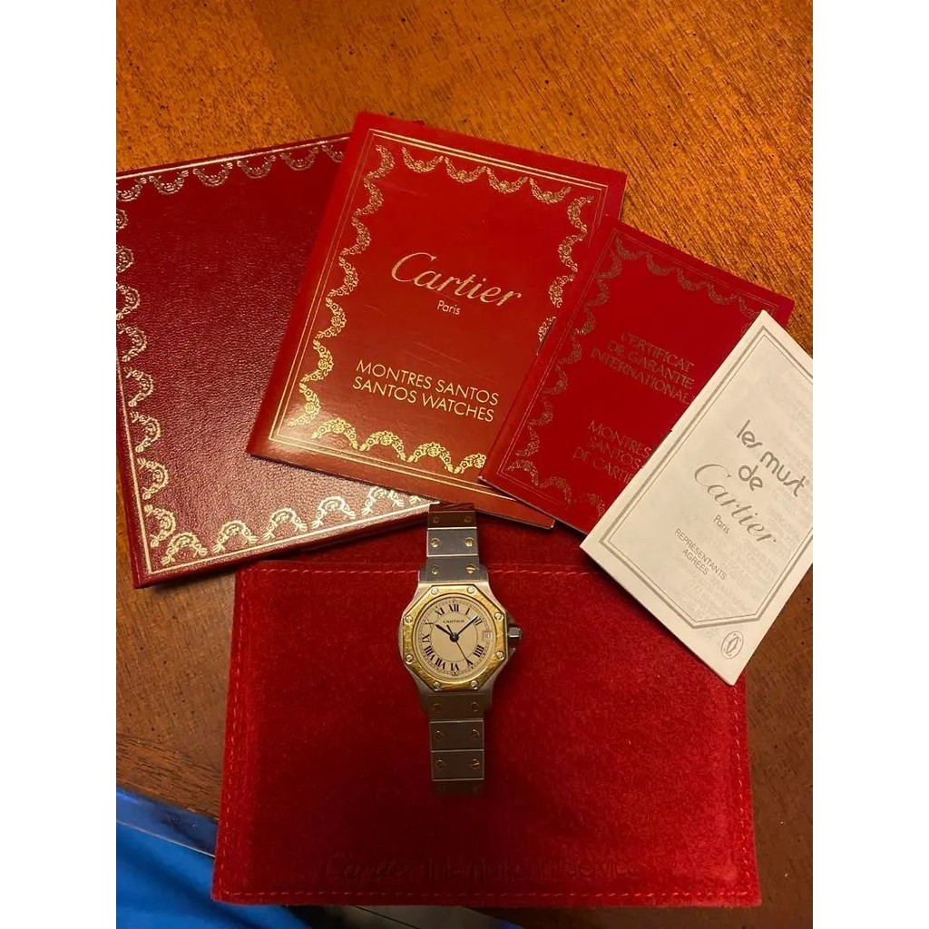 Cartier 卡地亞 手錶 Octagon Santos 石英 日本直送 二手