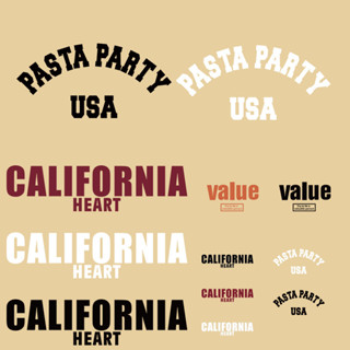 DIY手工 加州派對英文字母加利福尼亞燙畫貼熱轉印衣服潮牌t恤A級粉燙圖貼