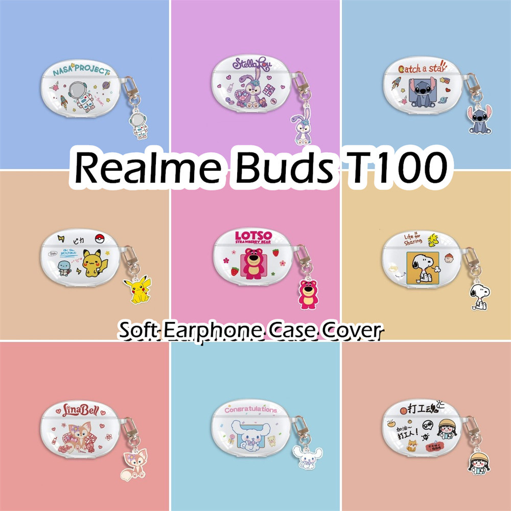 【現貨】Realme Buds T100 Case 透明卡通系列軟矽膠耳機套外殼