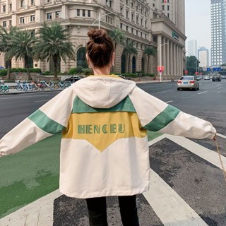 春秋新款韓版寬鬆BF學生撞色百搭工裝風衣女休閒棒球服原宿外套潮20250313