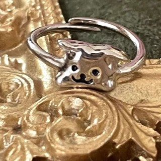 💜ins感 快樂小狗 簡約可愛高顏值保護小狗簡約小眾設計開口戒指 ins風韓系 ins風戒指 韓系戒指戒指