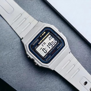 卡西歐 Casio 數字白色手錶不防水男女 F-91W