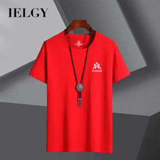 Ielgy【s-6xl】新款純棉男士韓版圓領大碼t恤