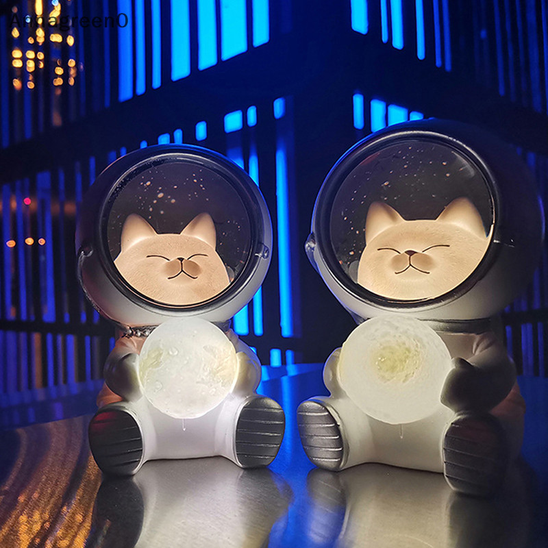 Anna創意宇航員小夜燈可愛寵物太空人小夜燈家居裝飾小孩en