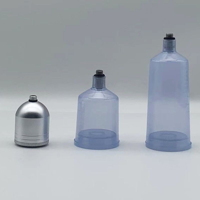 131噴筆金屬壺 耐腐蝕塑膠杯 注氧儀噴壺 可更換筆壺 繪畫顏料壺