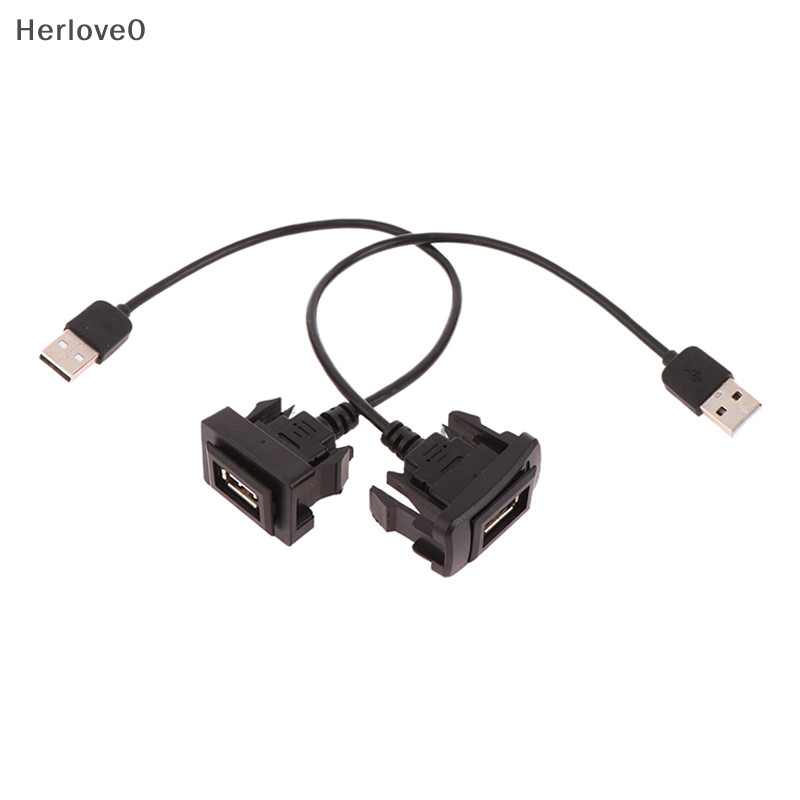 丰田威驰 Herlove 汽車儀表板嵌入式安裝 USB 面板延長線適配器插座適用於 Vigo RAV4 豐田威馳 Lev