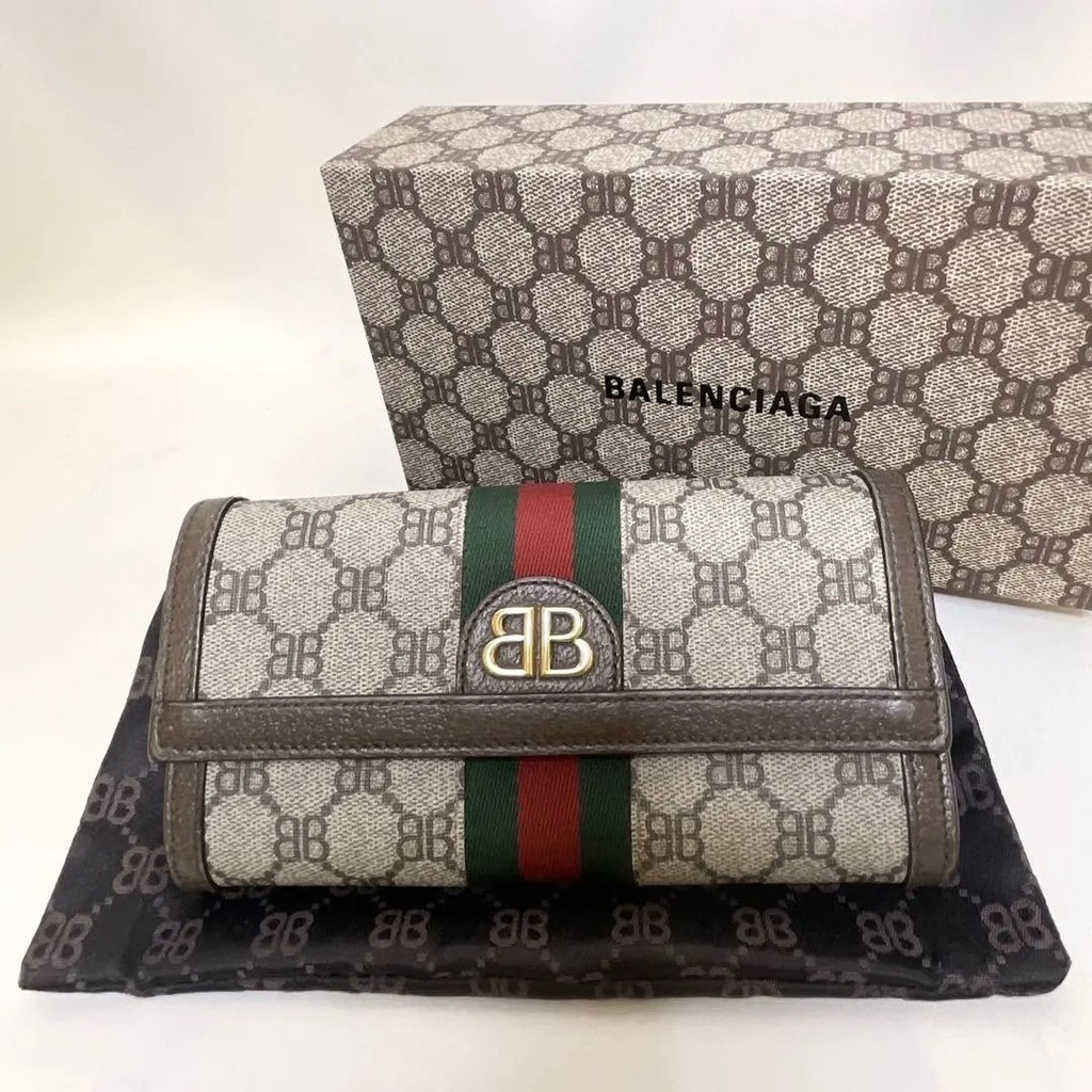 GUCCI 古馳 錢包 長夾 GG Canvas 帆布 皮革 日本直送 二手