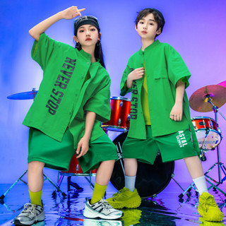【現貨速髮】街舞套裝男童六一中國風潮兒童嘻哈舞臺錶演服裝女童爵士舞演出服