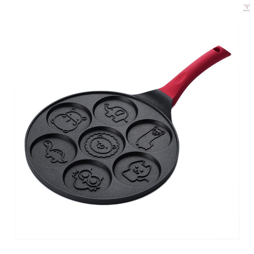 Uurig)煎餅機平底鍋 - 兒童煎餅平底鍋模具不粘煎餅平底鍋,7 種動物形狀