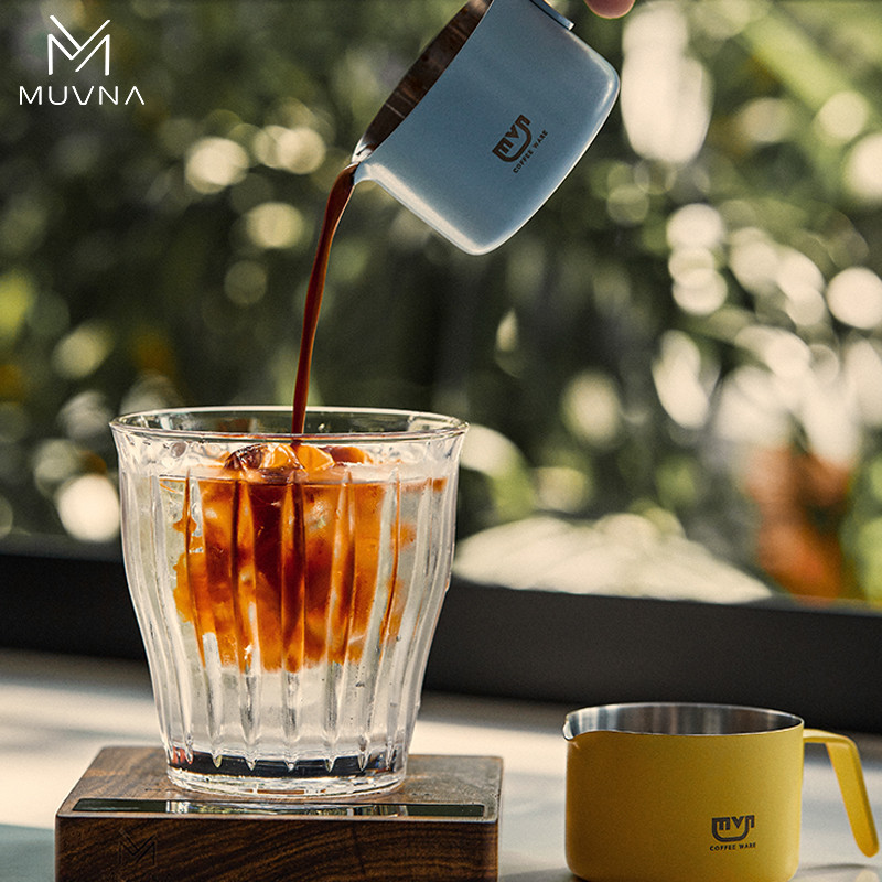 【現貨速發 咖啡用具】MUVNA慕威納 意式咖啡星雨不鏽鋼萃取量杯濃縮咖啡杯100ml帶刻度