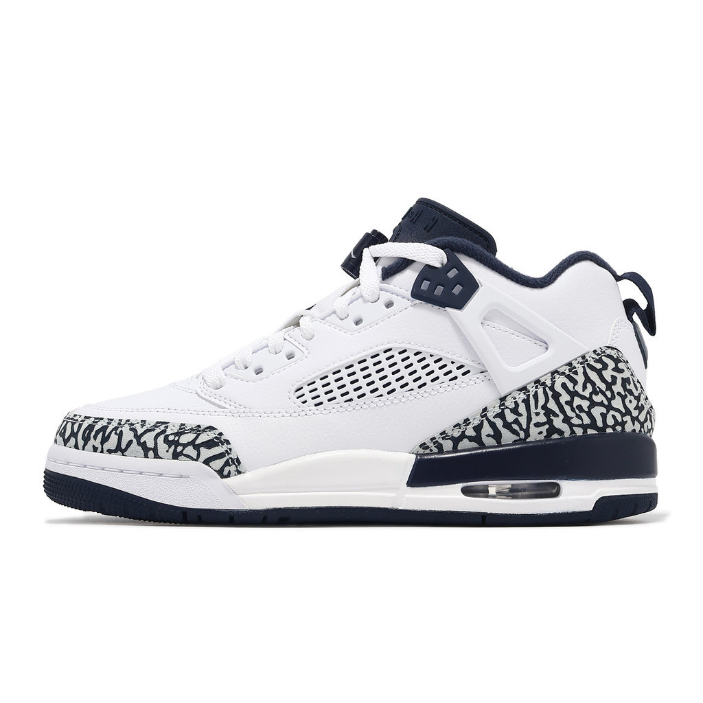 Nike 休閒鞋 Jordan Spizike Low GS 大童 女鞋 白 深藍 [ACS] FQ3950-104