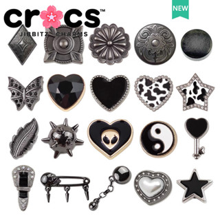 metal jibbitz crocs charm 質感黑色金屬系列 時尚合金鞋附件 charm button