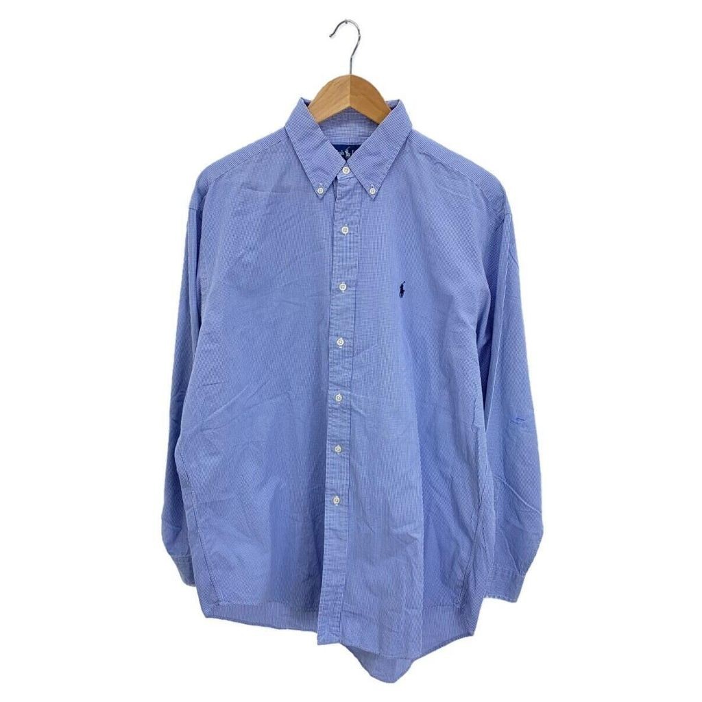 Ralph Lauren羽絨服 襯衫棉 格紋 長袖 格子圖案 藍色 日本直送 二手