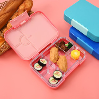 網紅耐用INS便攜分格午餐飯盒單扣大容量兒童便當盒 馬卡龍色系便當保鮮盒