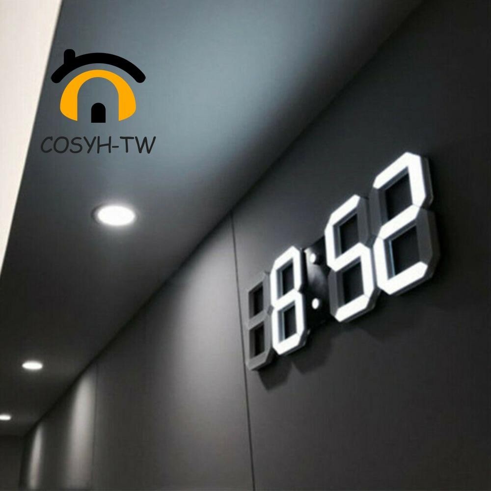 掛鐘現代數字 24/12 小時顯示定時器鬧鐘臥室辦公室