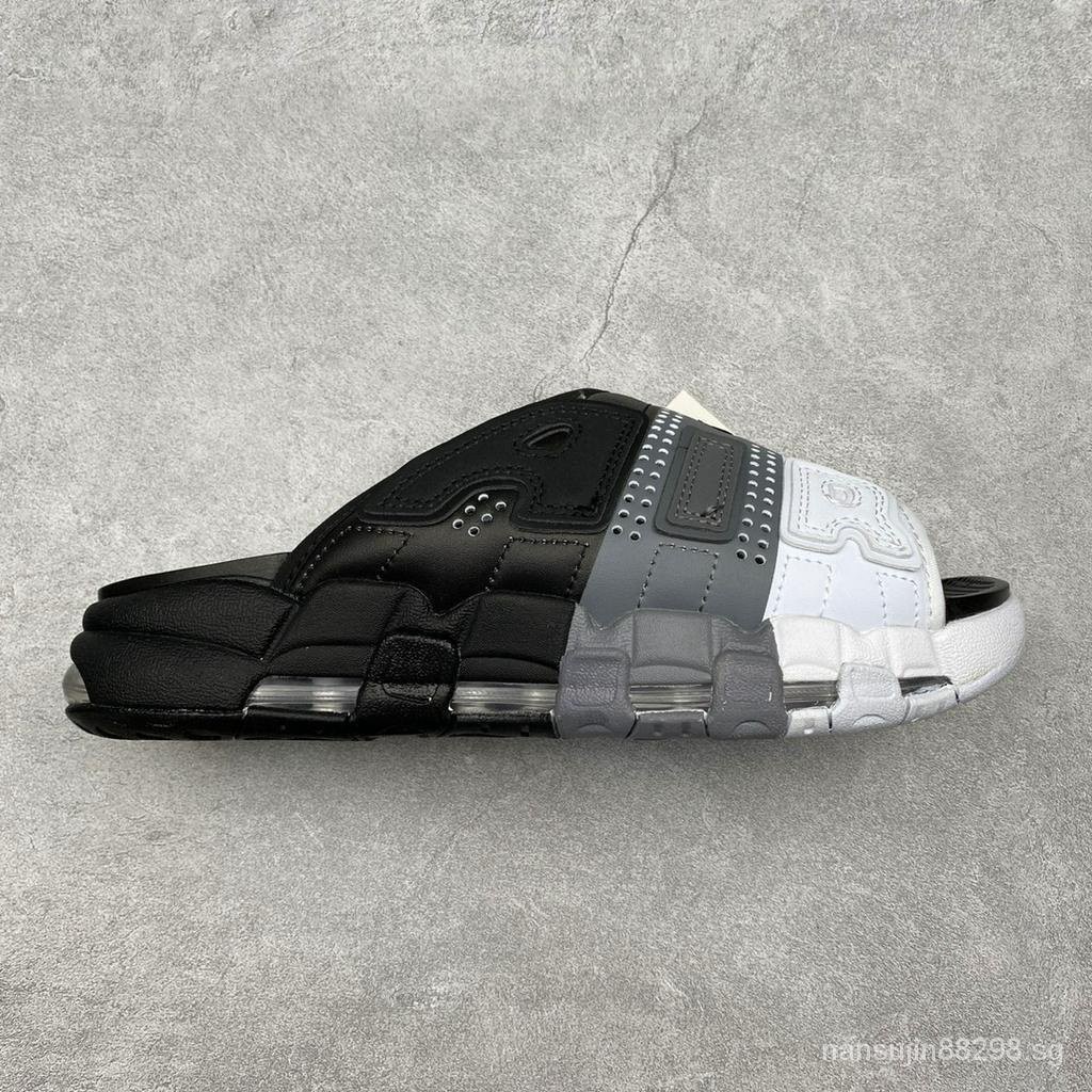 2024 nk AIR MORE Uptempo Slide Slipper 涼鞋男女休閒運動鞋“黑灰白”