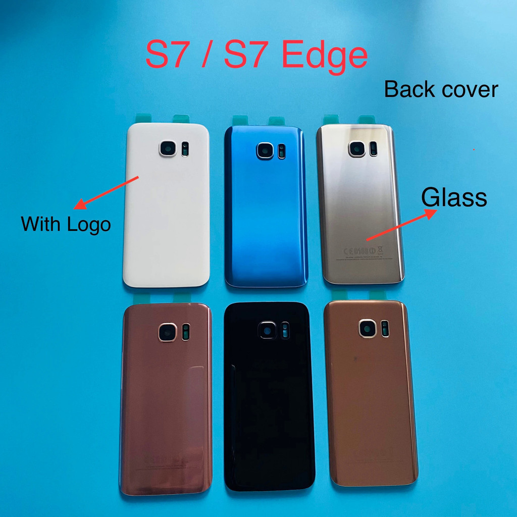 適用於 Samsung Galaxy S7 G930F / S7 Edge G935F 後蓋玻璃電池蓋後門外殼外殼三星
