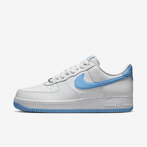 Nike Air Force 1 '07 FQ4296-100 男 休閒鞋 運動 經典 低筒 緩震 百搭 白 水藍