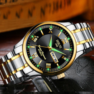 Wrist watch 手錶 仿機械錶 【6796人好評】瑞士男女全自動機械錶防水夜光時尚日曆鋼帶手錶韓版人動電能3/6