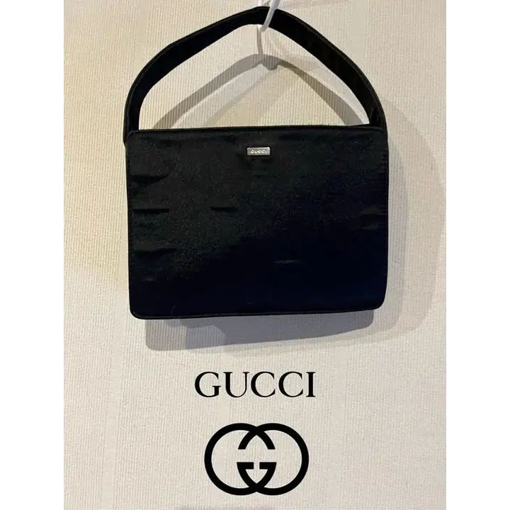 GUCCI 古馳 飾品 小包包 LOGO 黑色 日本直送 二手