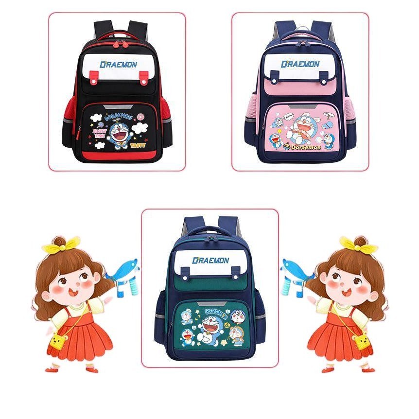 哆啦A夢男女童書包 大容量背包 減負護脊 卡通印花 兒童後背包 小叮噹 機器貓