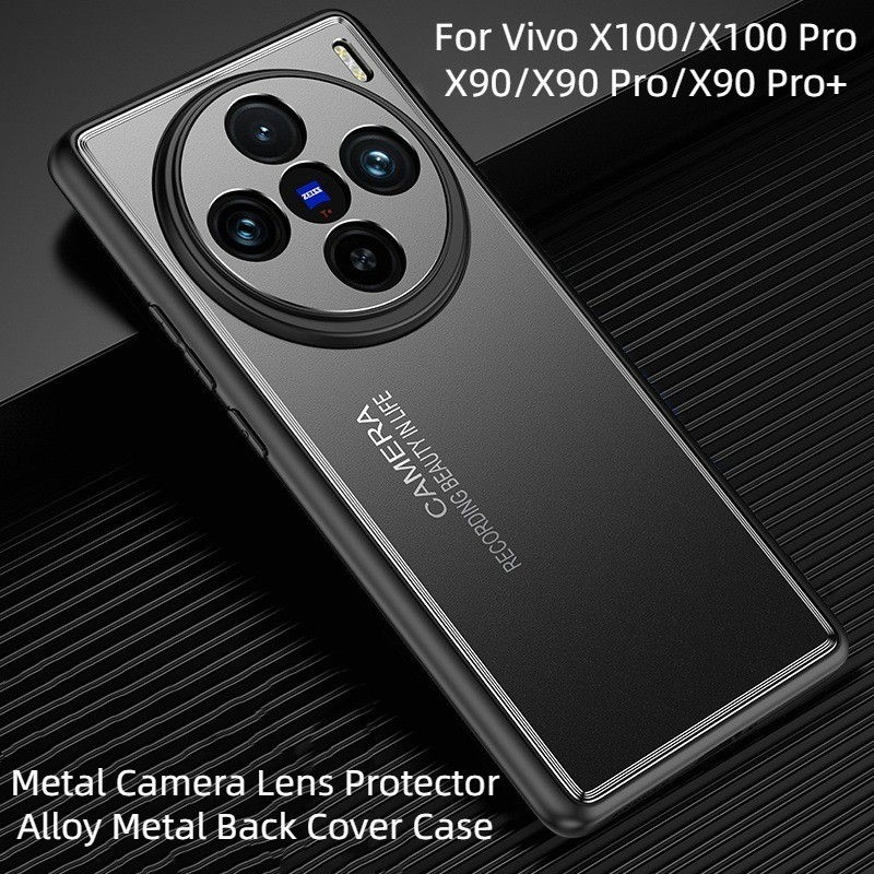 豪華防指紋金屬相機鏡頭保護硬殼適用於 Vivo X100 X90 Pro+ X90 Pro Plus X100 Pro