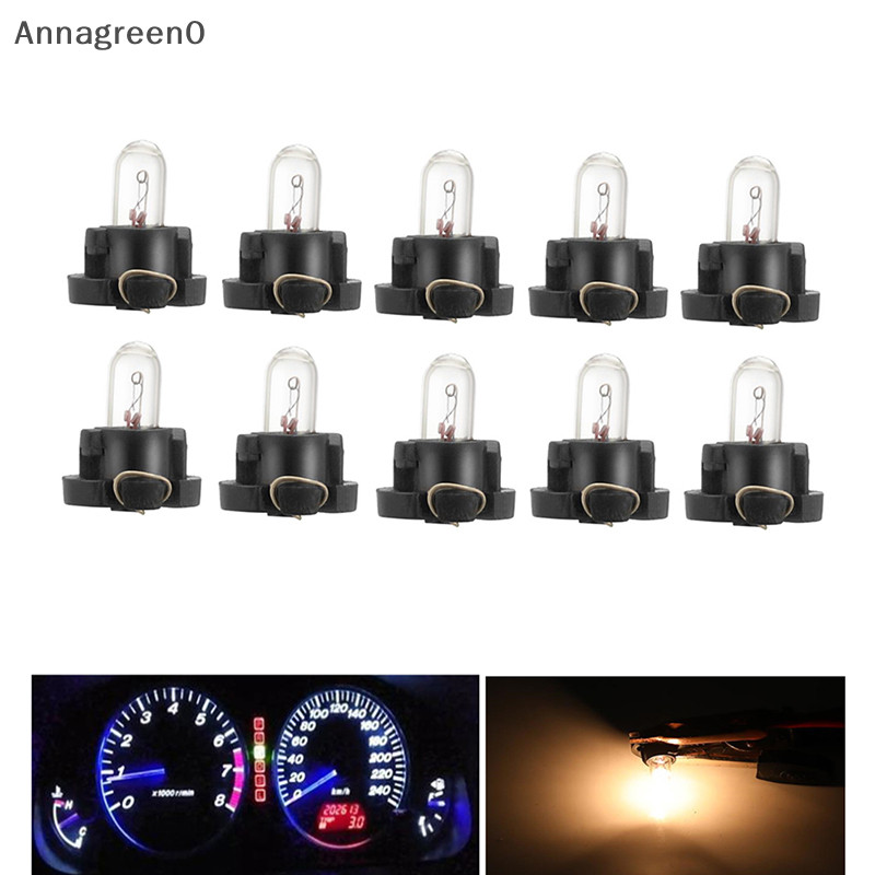 Anna 5 件 T3 T4.2 LED 燈泡汽車內飾楔形儀表板加熱指示燈 EN