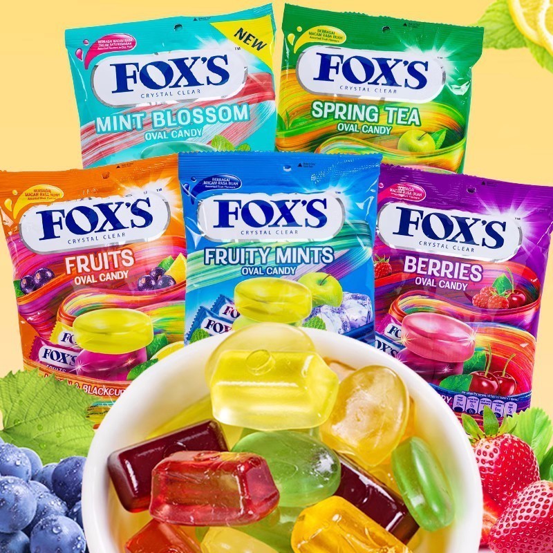 【精緻零食】 ⭐小紅書推薦霍士foxs水晶糖什錦水果味硬糖果袋FOX's Crystal Fruit Candy 水晶糖