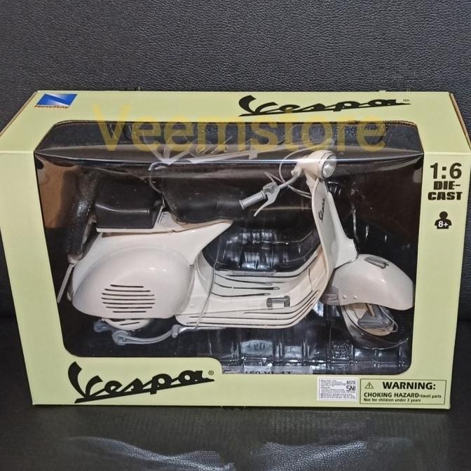 Newray 1:6 VESPA 150 VL 1T 帶側車支架三輪羅馬羊玩具車模型