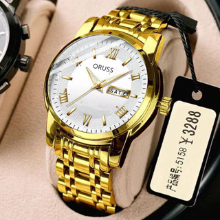 男士手錶防水男表鋼帶雙日曆石英錶復古手錶非機械錶