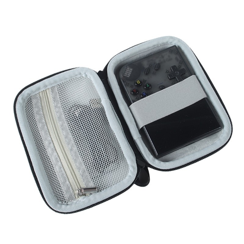 Quu 便攜式存儲解決方案減震 Conatiner 硬 EVA 外殼袋旅行存儲袋,適用於 RG35XX H 遊戲機