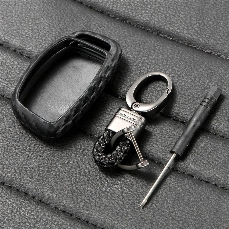 矽膠汽車鑰匙保護套鑰匙扣鏈鑰匙包 適用於現代Elantra Tucson Mistra Verna Sonata