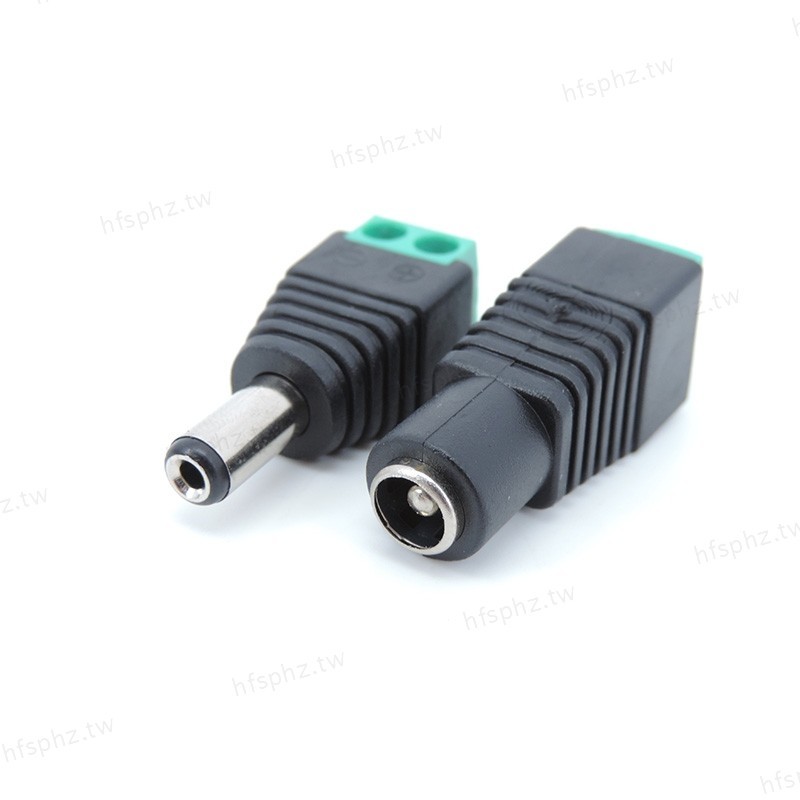 10 件 DC 公母插孔插頭電源連接器 2.1*5.5mm 5.5x2.1mm 端子適配器電纜,用於 3528/5050